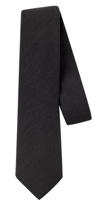 Black Linen Necktie