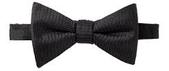 Black Textured Silk Bow Tie