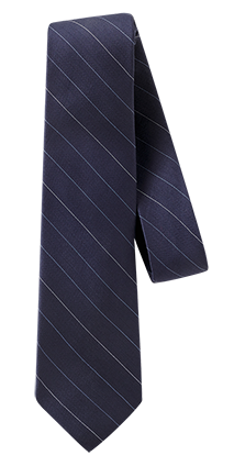 Navy Pinstripe Linen Necktie