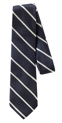 Navy Stripe Silk Necktie