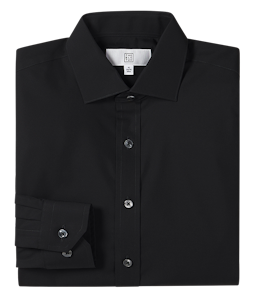 Black Cotton Dress Shirt