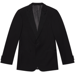 Stretch Wool Black Tuxedo Jacket