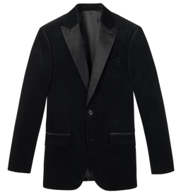 Black Corduroy Tuxedo Jacket
