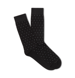 Black Pindot Sock