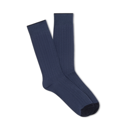 Blue Solid Sock