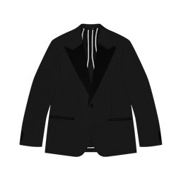Shadow Black Linen Tuxedo Jacket