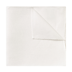 White Linen Pocket Square