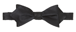 Black Satin Diamond Bow Tie