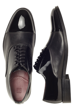 Cap Toe Shoes in Patent/Calf