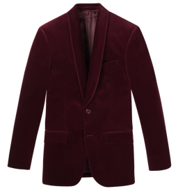 Ruby Velvet Tuxedo Jacket