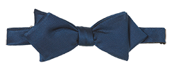 Blue Silk Diamond Bow Tie