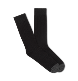 Black Solid Sock