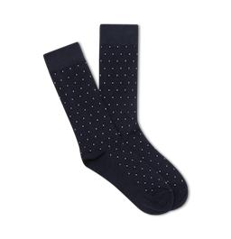 Navy Pindot Sock