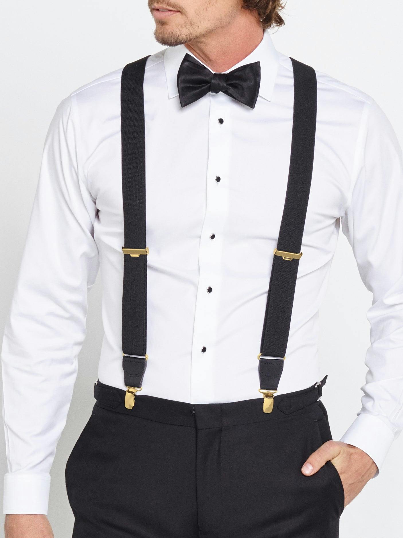 Suspenders with Gold Clips