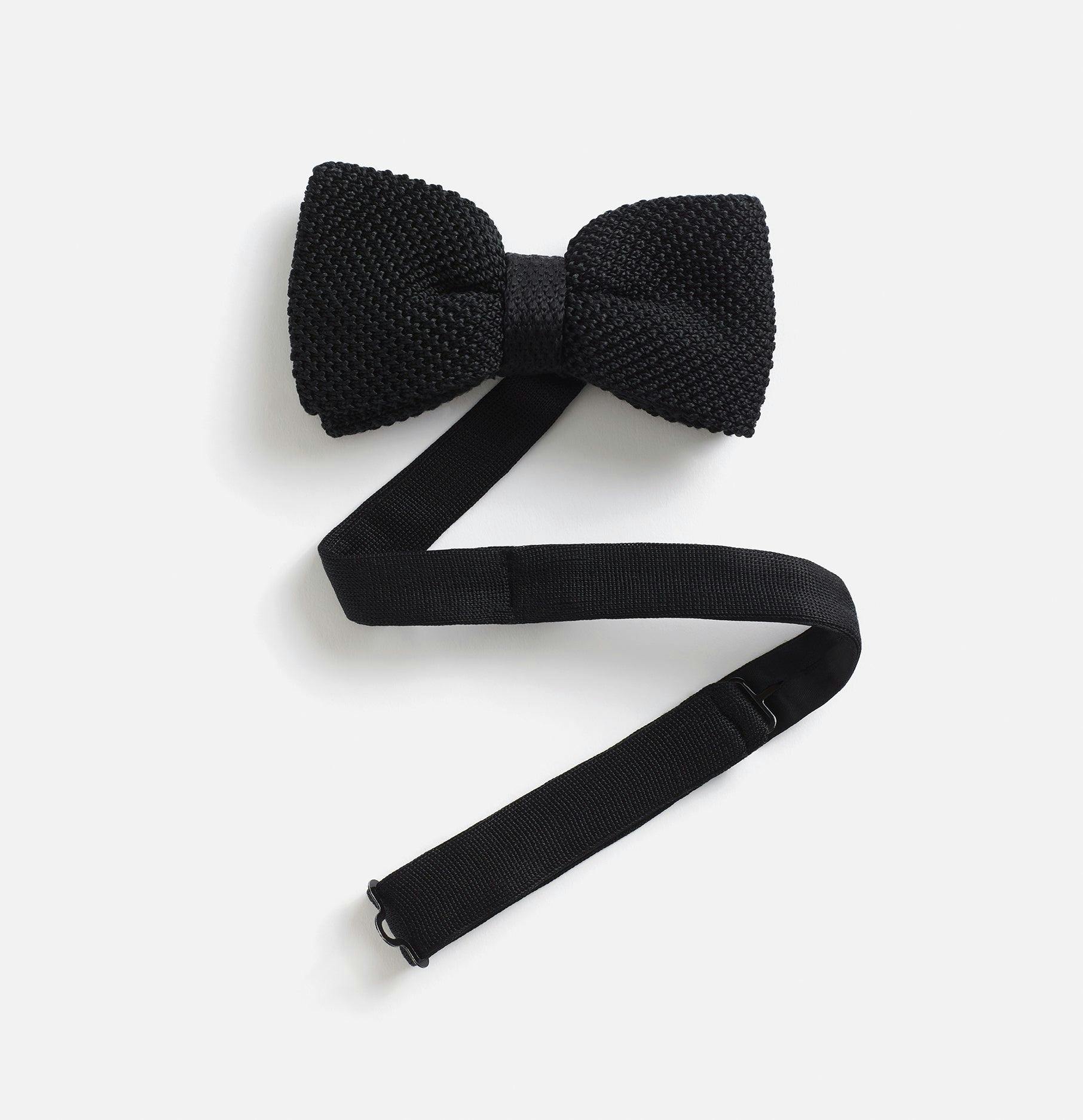 Black Knit Bow Tie