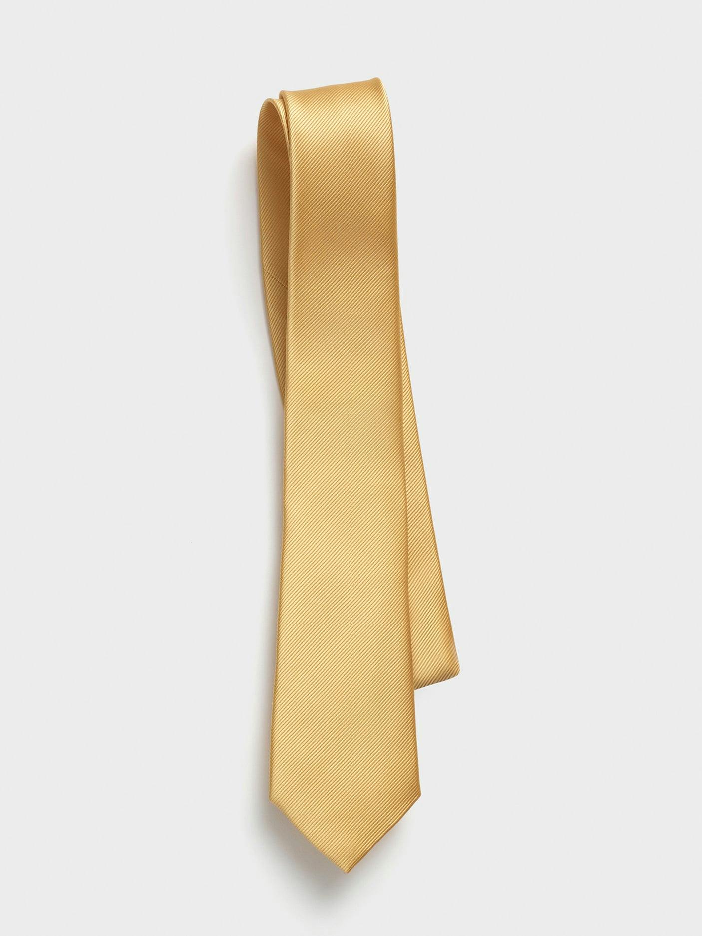 Gold Silk Necktie