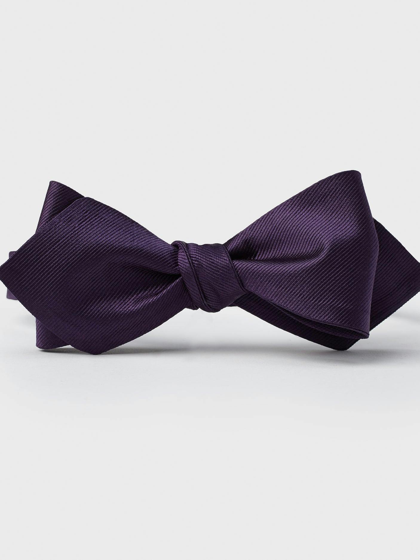 Grape Silk Diamond Bow Tie