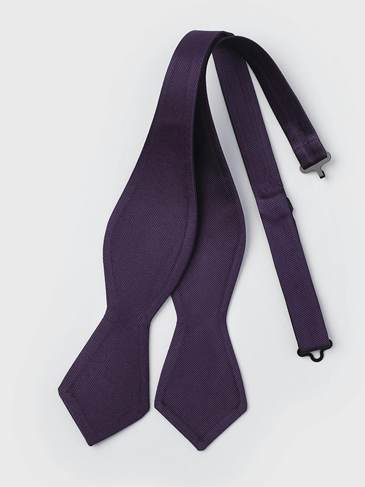 Grape Silk Diamond Bow Tie