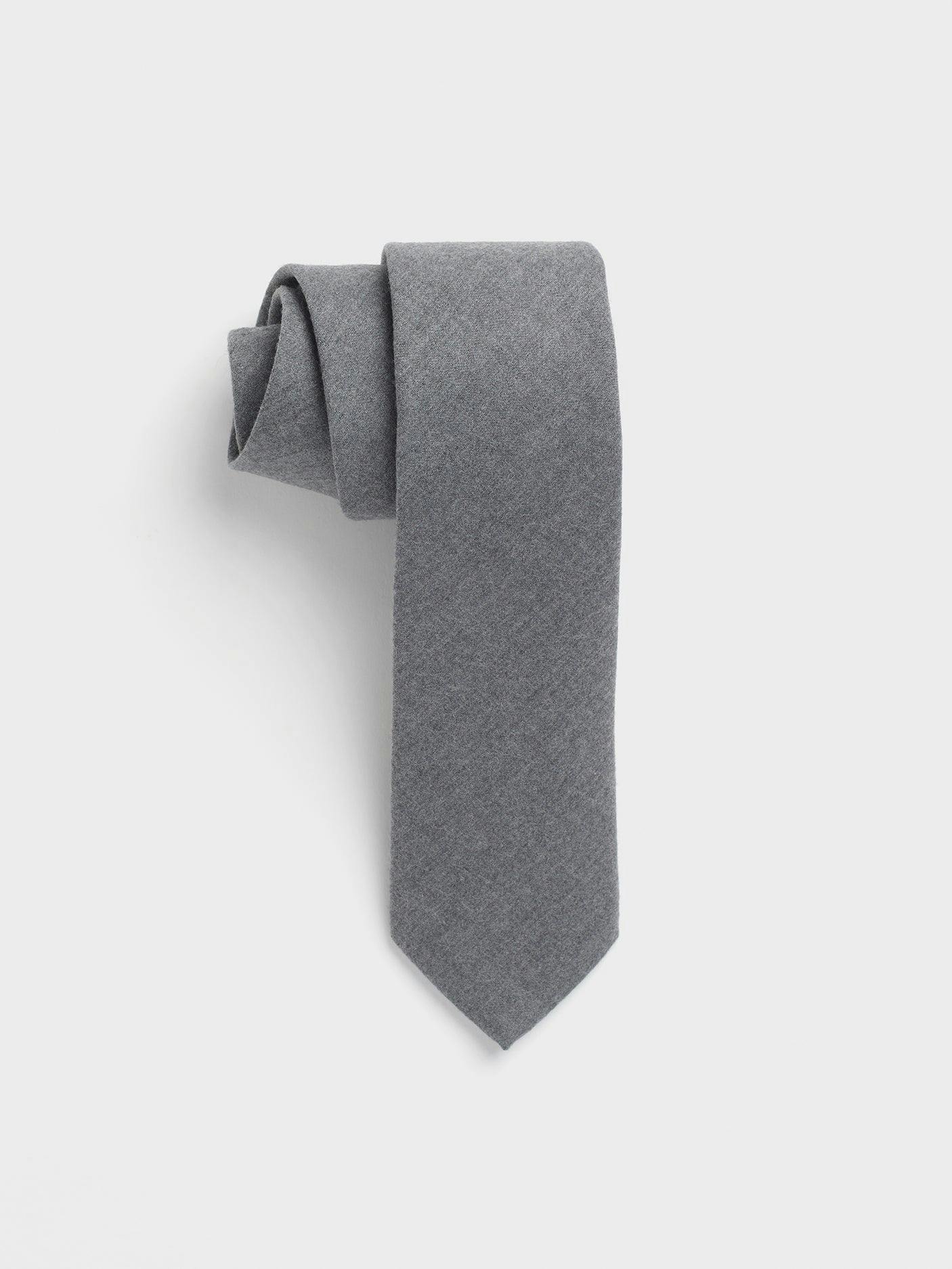 Grey Wool/Flannel Necktie