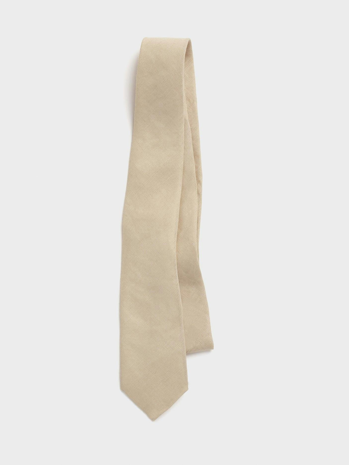 Khaki Linen Necktie
