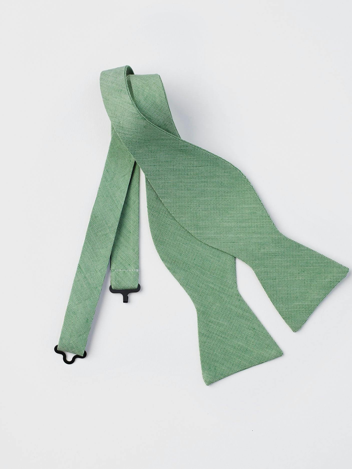 Seafoam Linen/Silk Bow Tie