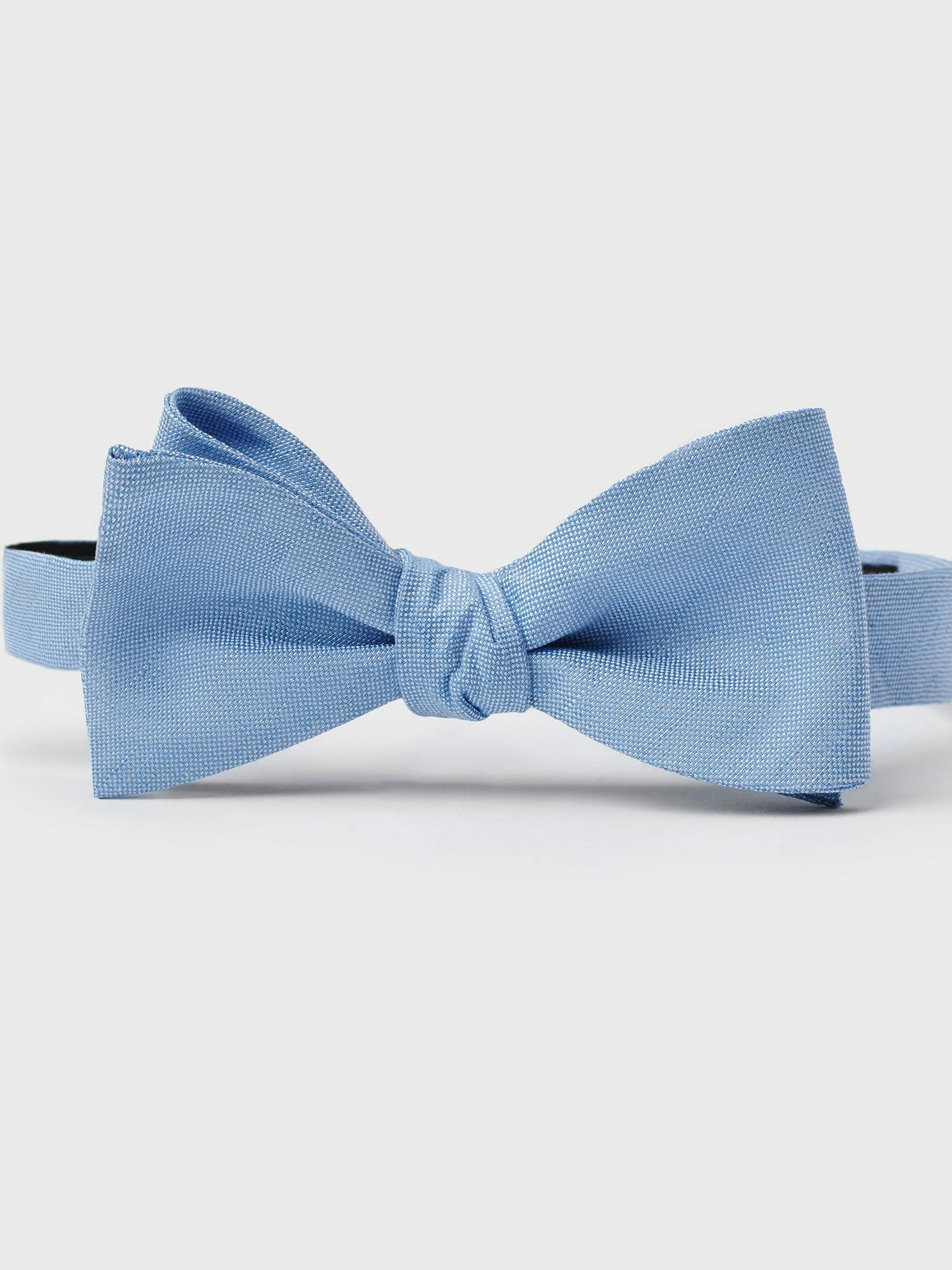 Sky Blue Linen/Silk Bow Tie