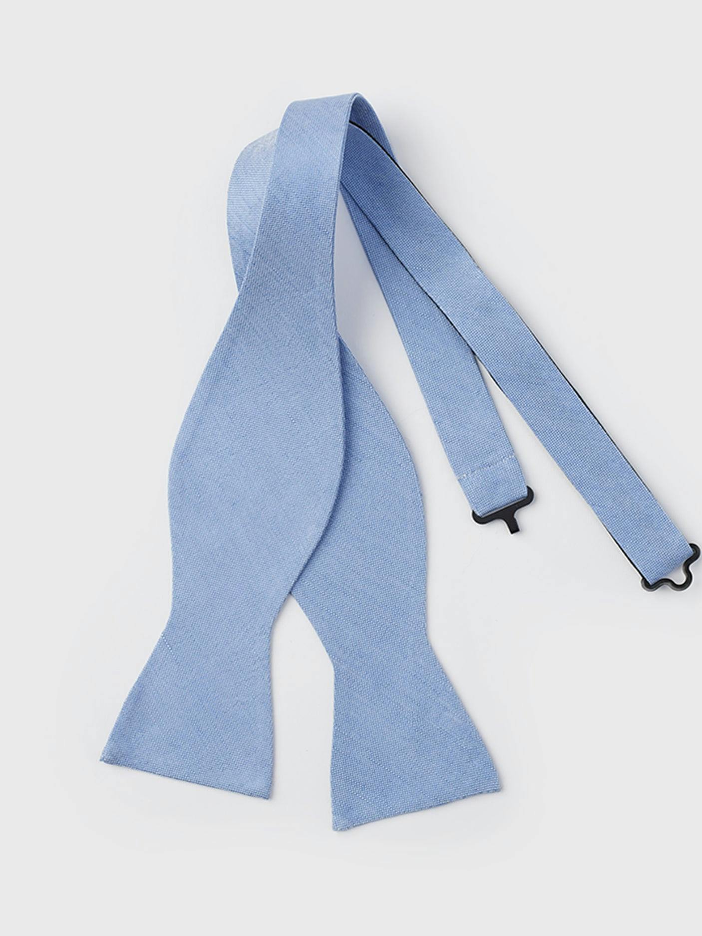 Sky Blue Linen/Silk Bow Tie