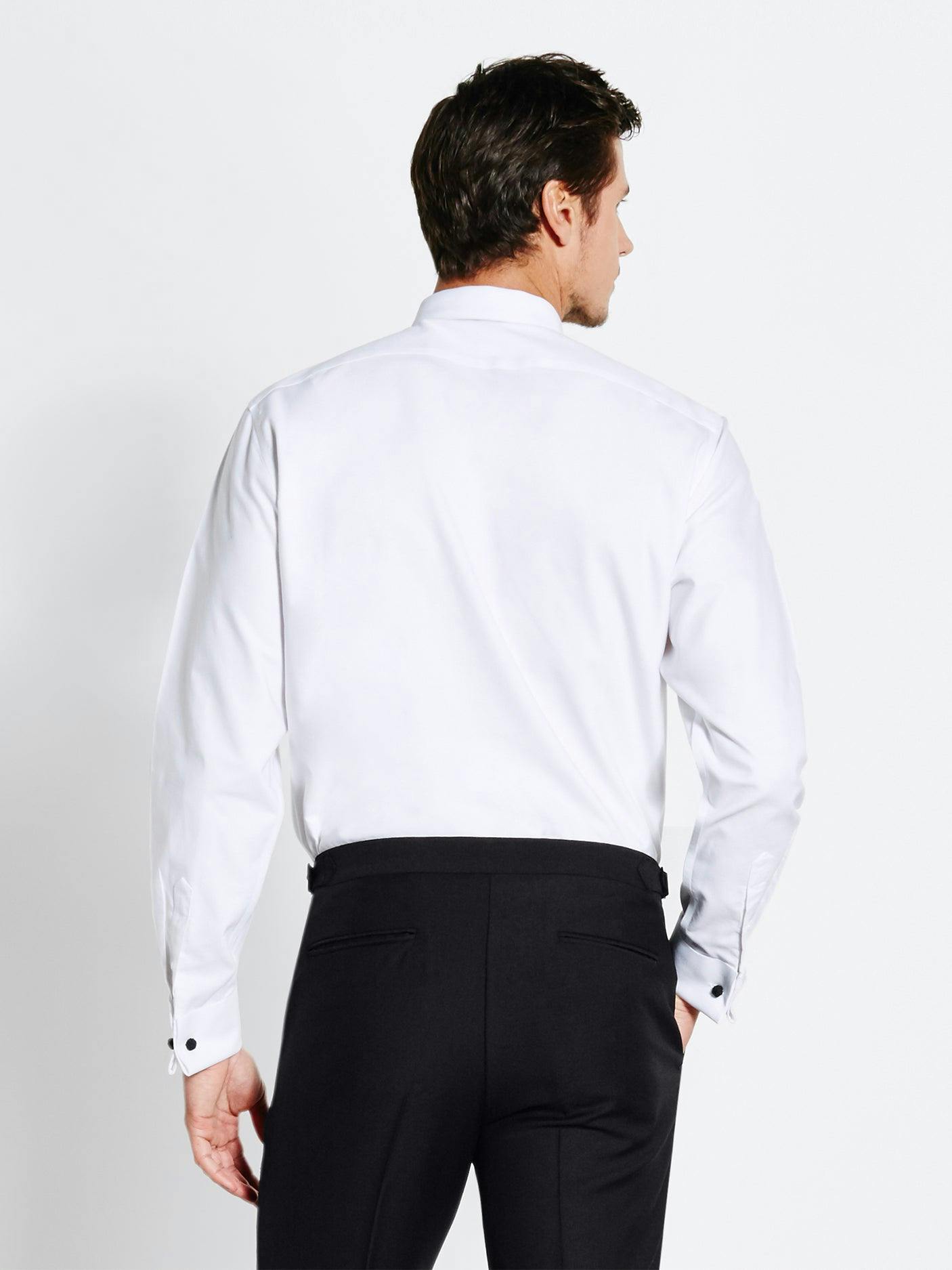 Cotton Fly-Front Dress Shirt