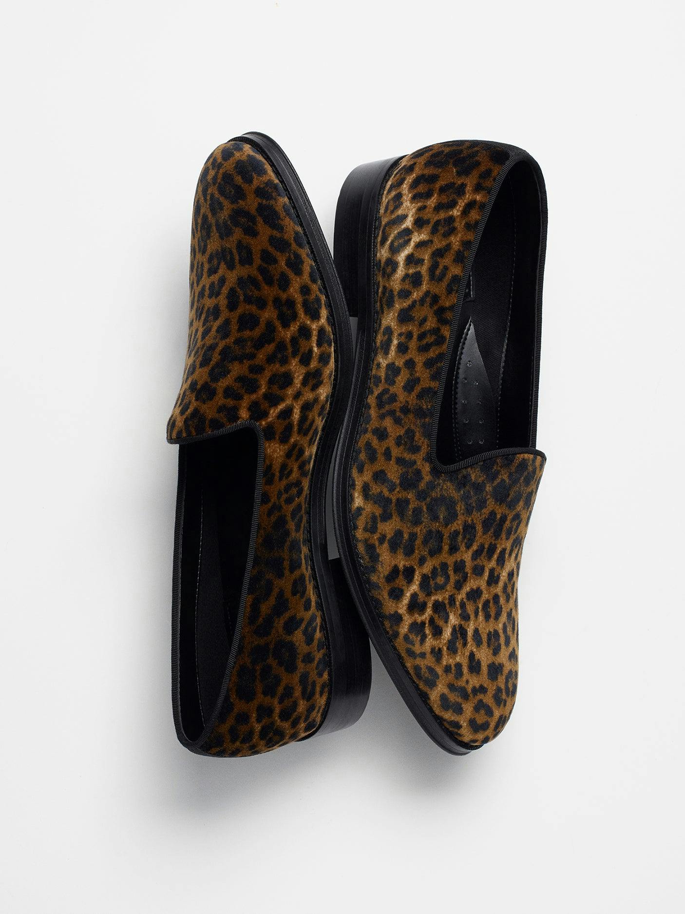 Leopard Velvet Loafers