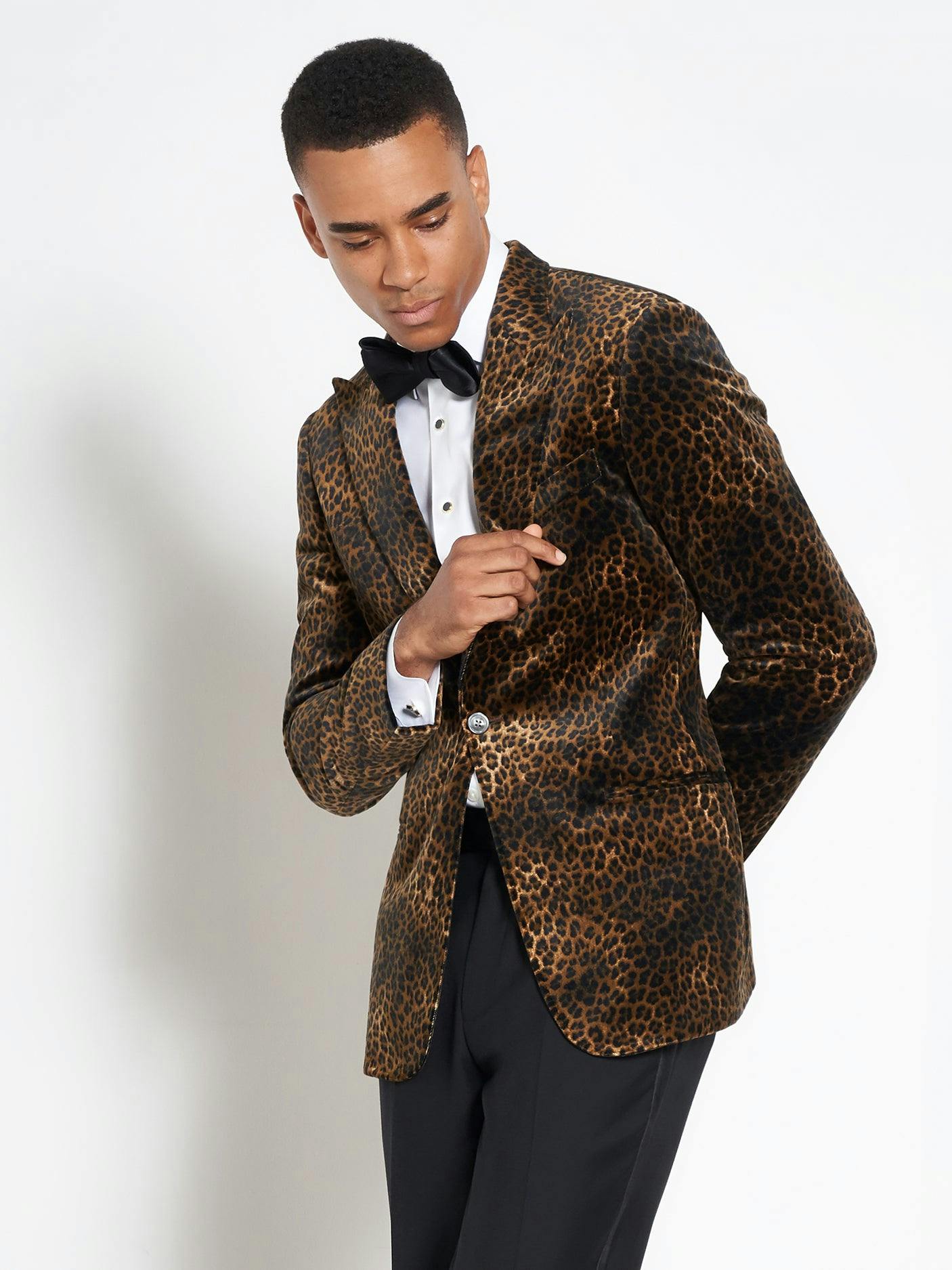 Leopard Velvet Jacket Tuxedo
