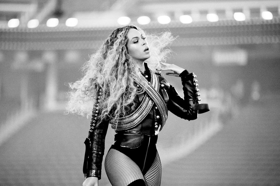 Beyonce on stage.