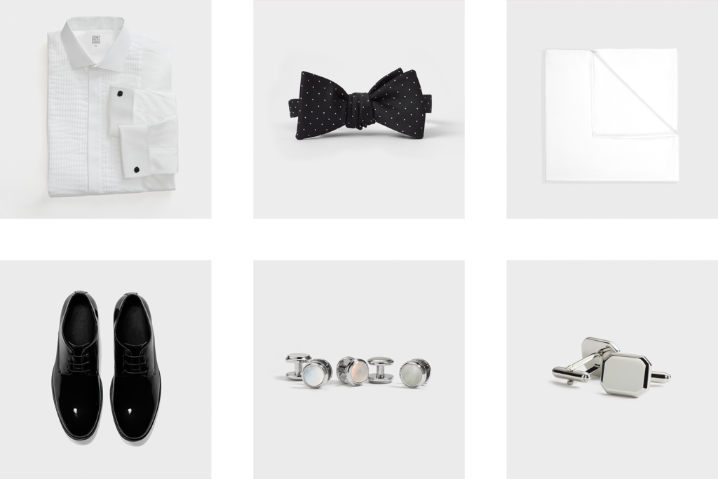 Formal groomsmen outfit accessories.