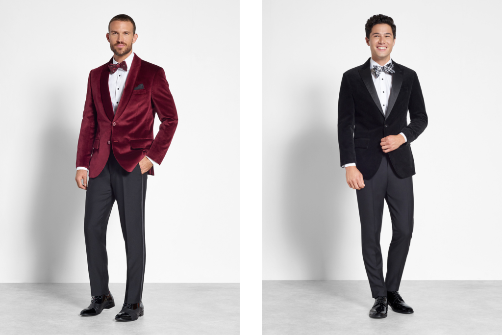 Winter wedding party tuxedos.