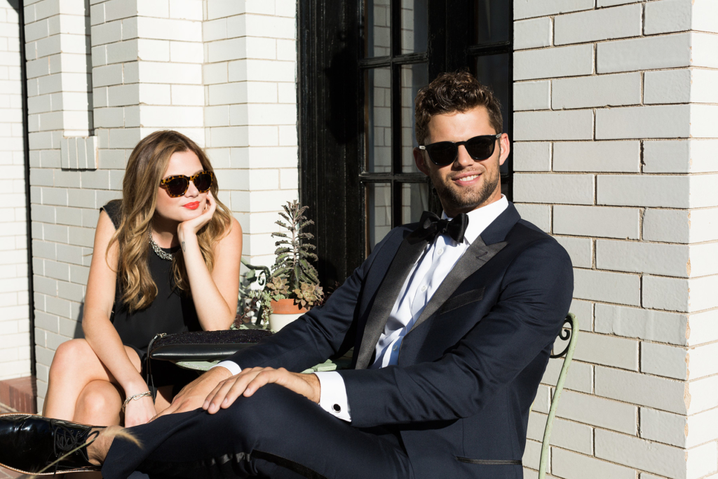 A man in a midnight blue tuxedo follows black tie dress code.