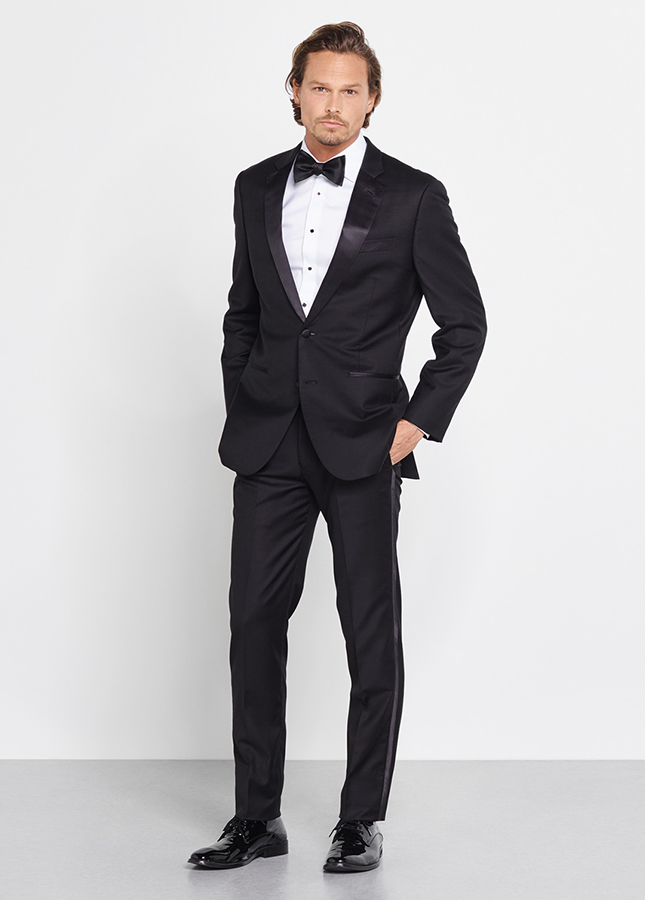 black notch lapel prom tuxedo