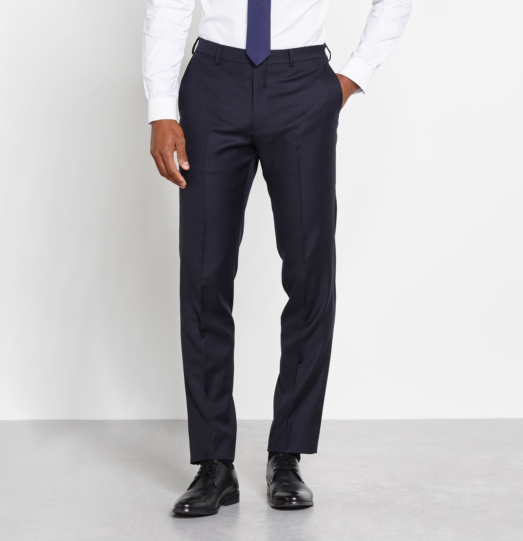 The Black Tux Navy Suit Pants-Classic In Blue | Size: 48/28