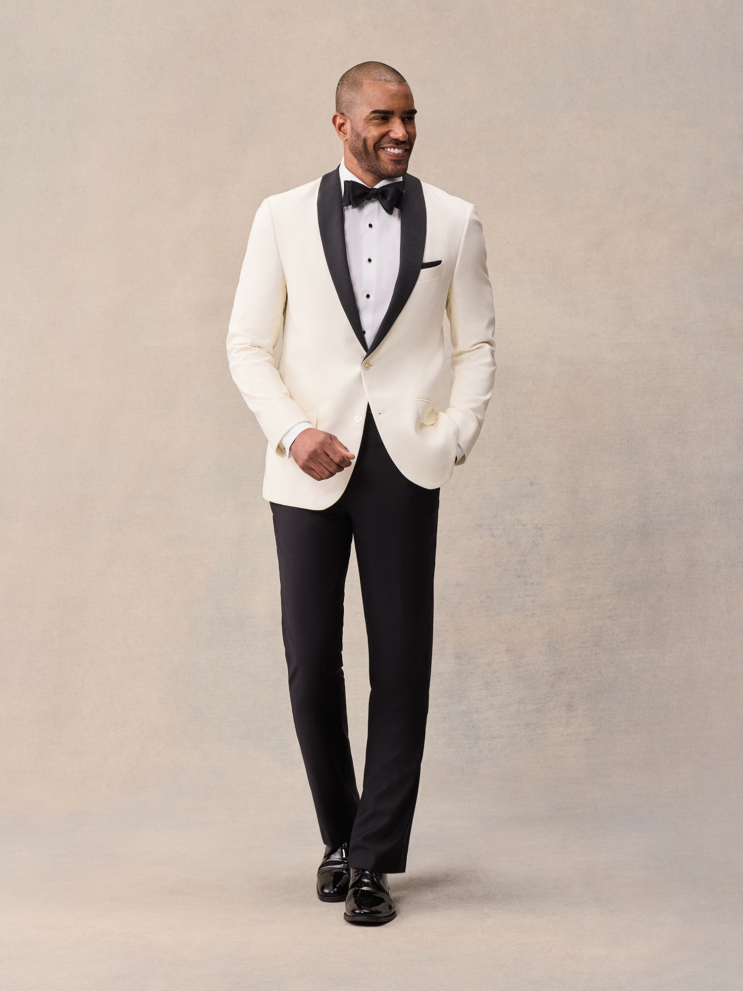 Contrast Shawl Tuxedo Jacket
