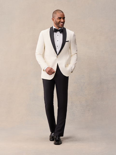 Contrast Shawl Tuxedo Jacket