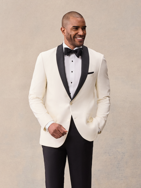 Contrast Shawl Tuxedo Jacket