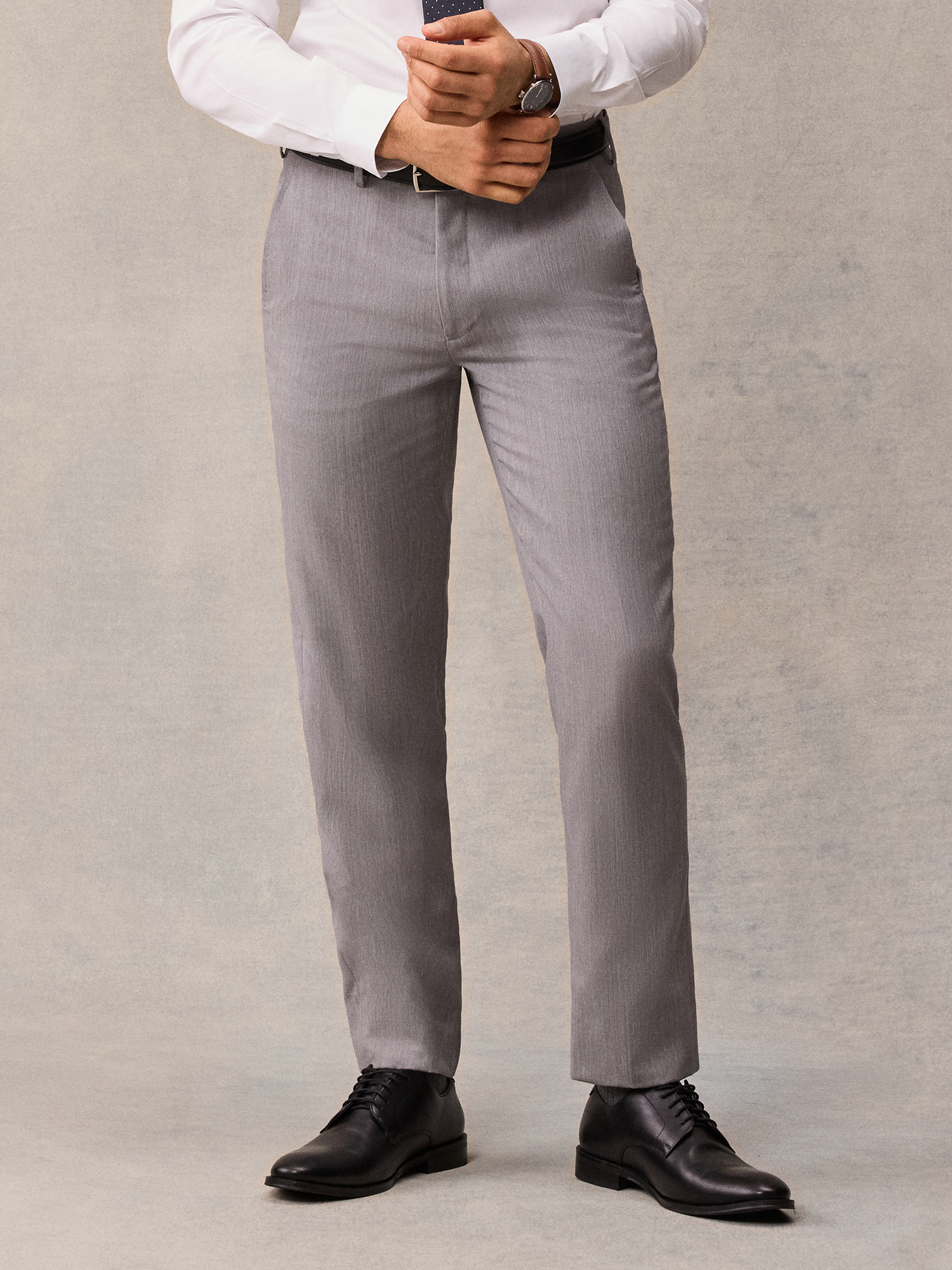 Men's Formal Pants & Suit Pants - Light Grey Classic