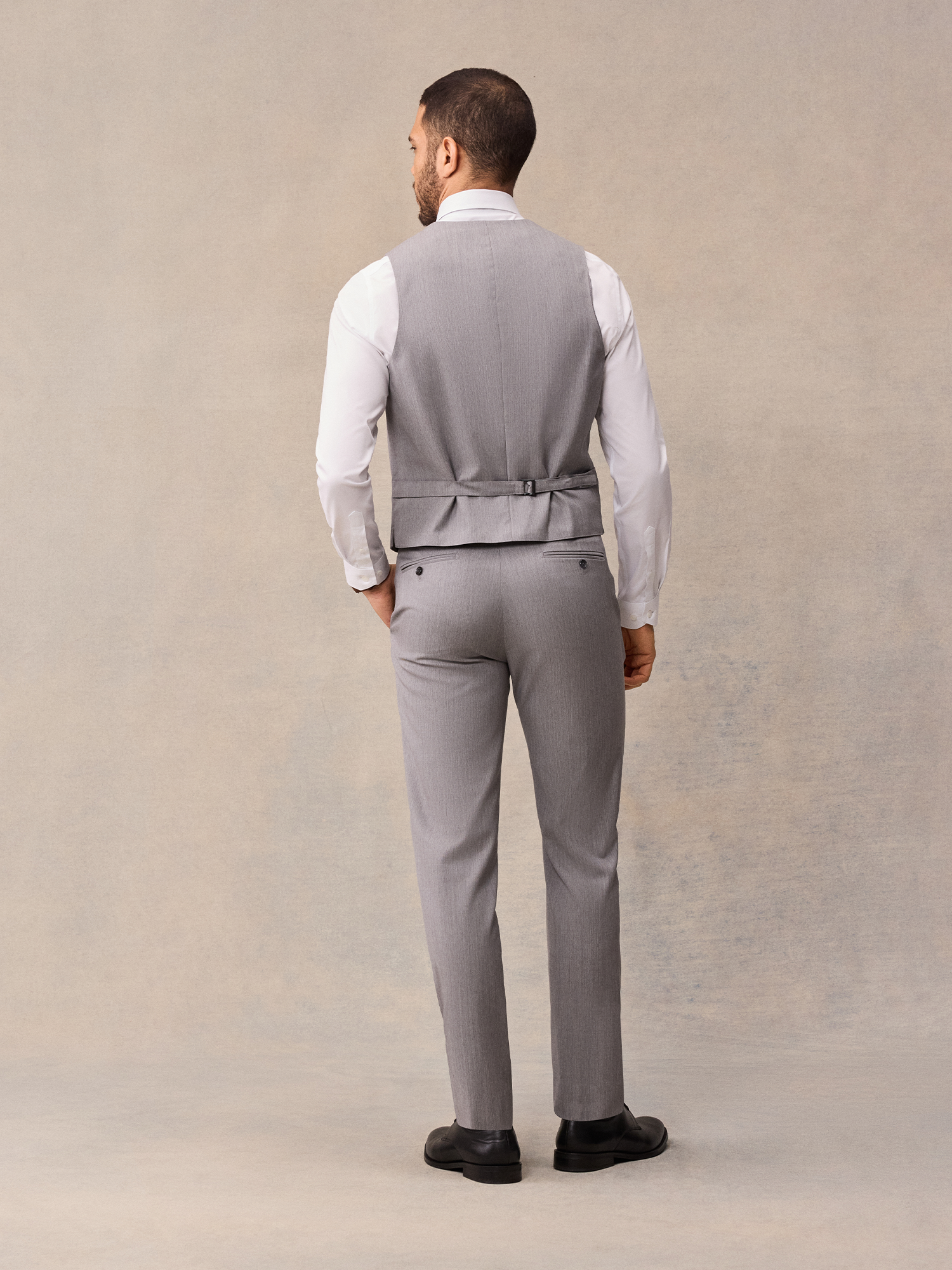 mens grey dress vest The Black Tux Light Suit Vest In Grey | Size: XL