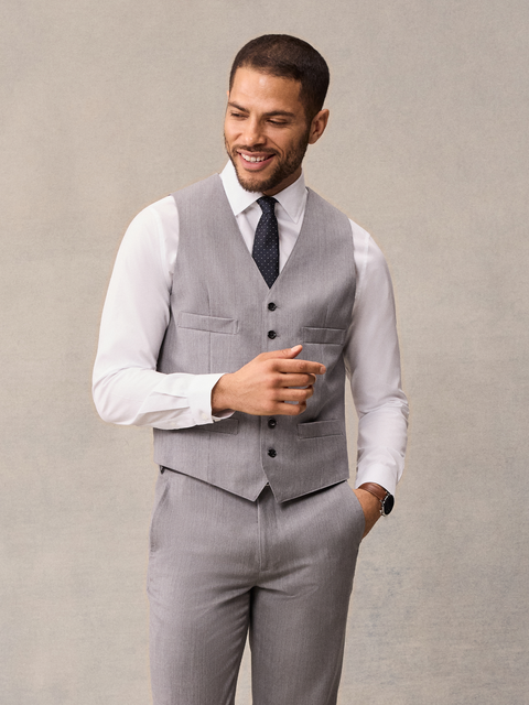 Light Grey Suit Vest