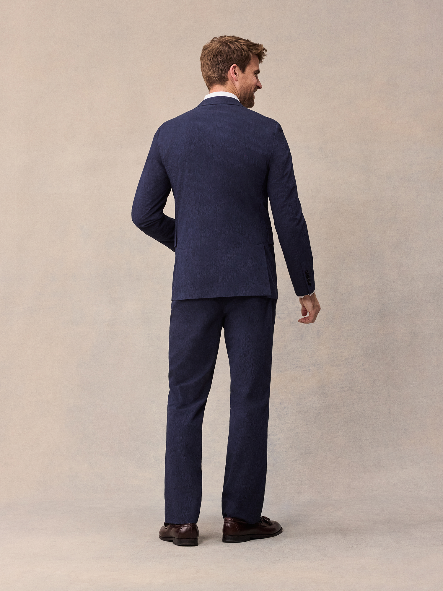 Navy Seersucker Suit