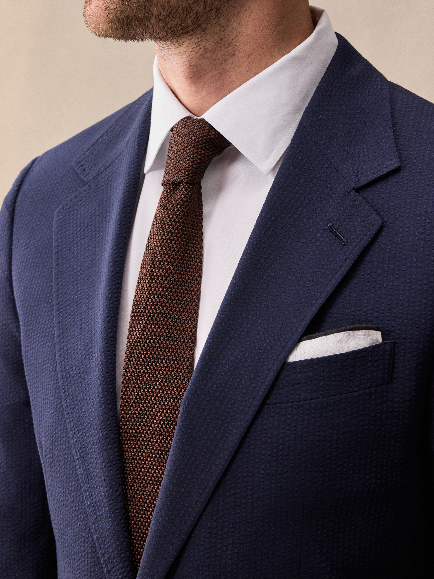 Navy Seersucker Suit