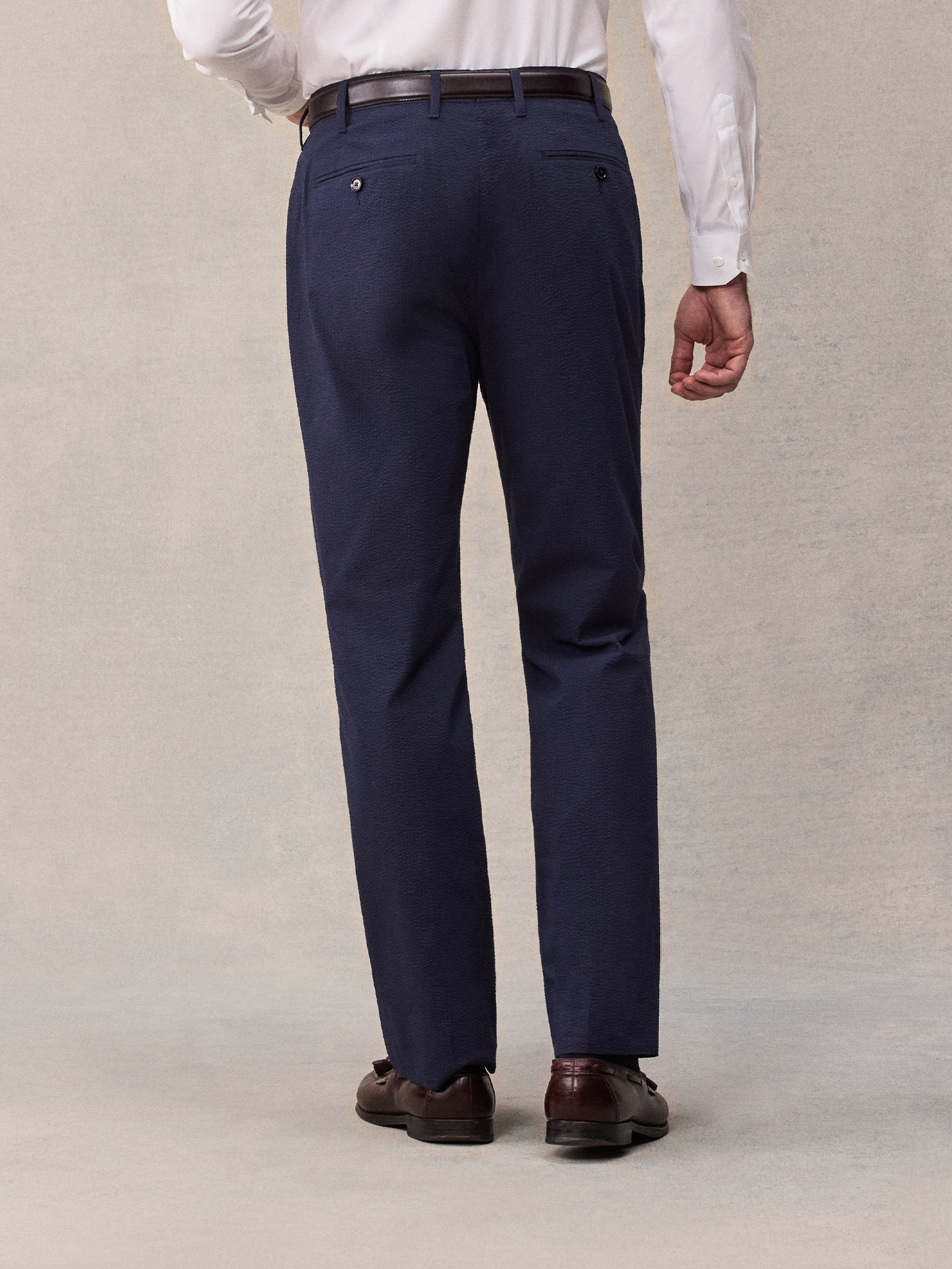 Navy Seersucker Suit Pants - Regular