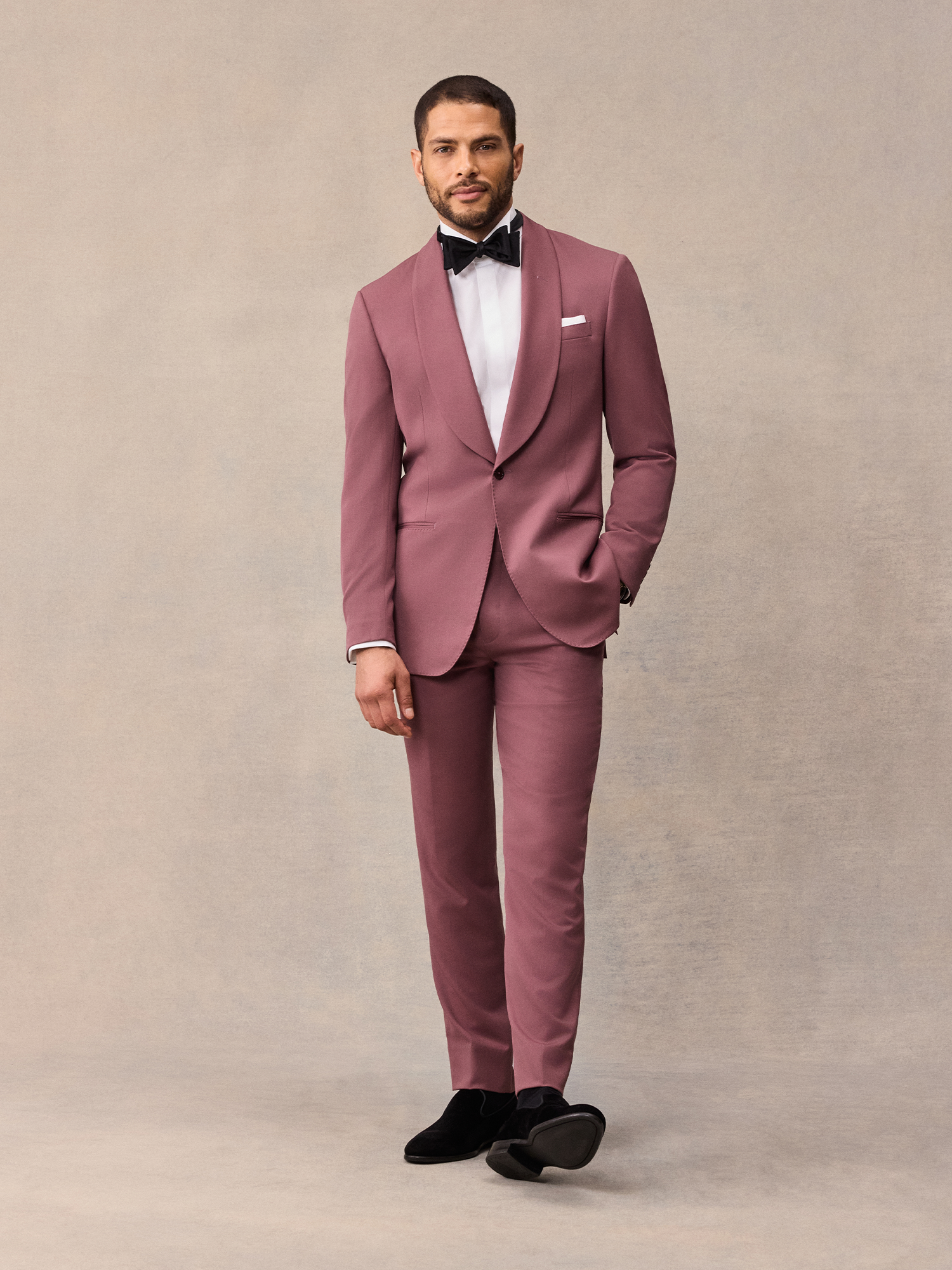 strapless open back dress Rose Shawl Collar Tuxedo