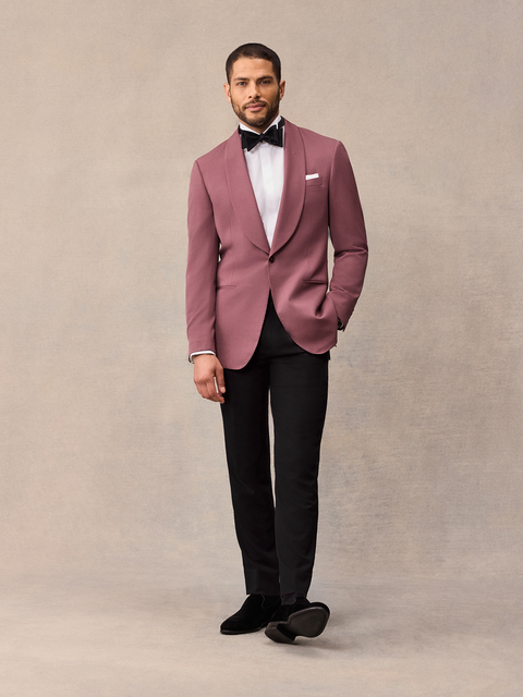 Rose Shawl Jacket Tuxedo Home Try-On