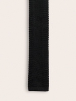 Black Silk Knit Tie