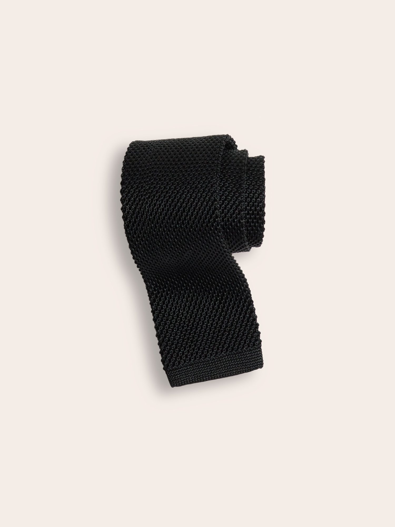 Black Silk Knit Tie