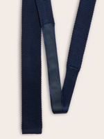 Navy Silk Knit Tie